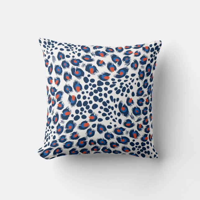 Coussin Seamless leopard skin pattern. Vintage.  (Recto)