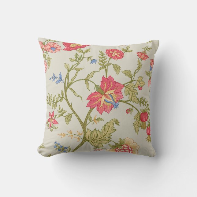 Coussin Seamless pattern with stylized ornamental flowers  (Recto)