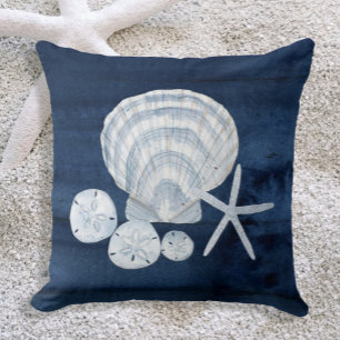 Coussin Seashell Beach House Marine Starfish Sand Dollar