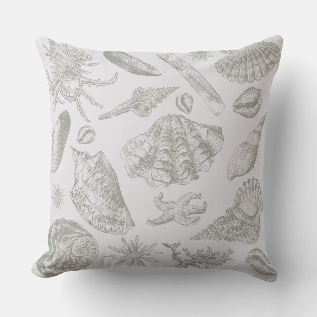 Coussin Seashell Soft Antique Art Beach Shops (Recto)