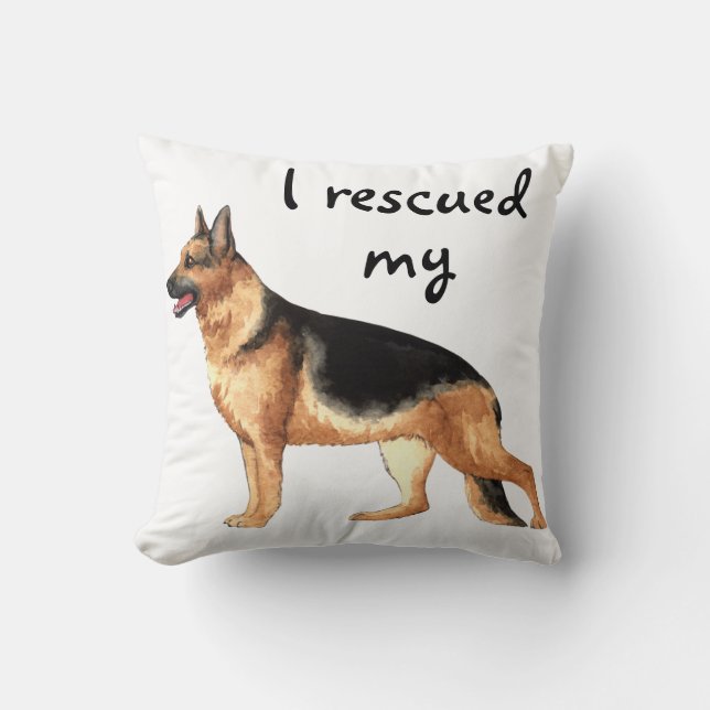 Coussin Secourir berger allemand (Recto)