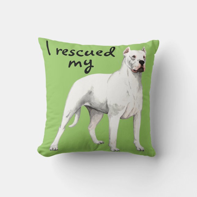 Coussin Secourir Dogo Argentino (Recto)