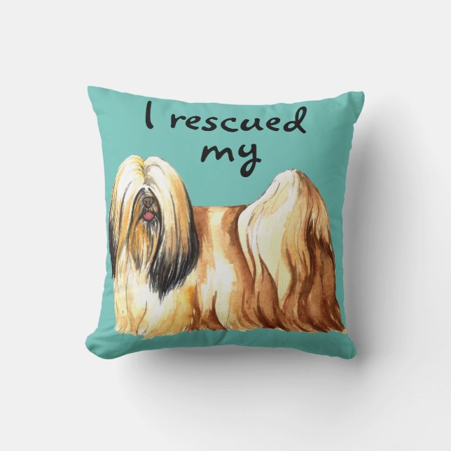 Coussin Secourir Lhasa Apso (Recto)