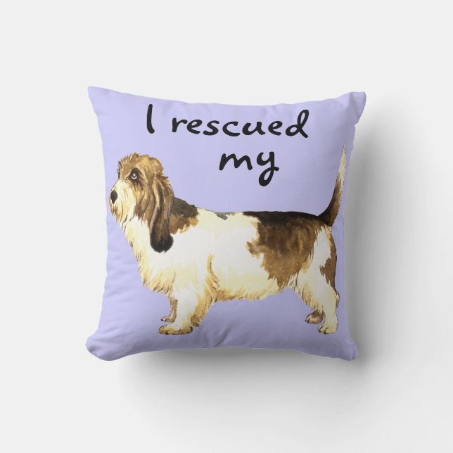 Coussin Secourir Petit Basset Griffon Vendéen (Recto)