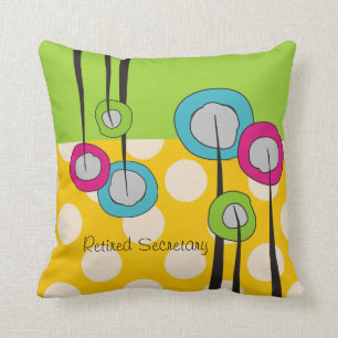 Coussin Secrétaire retraité Pillow Whimsical Flowers