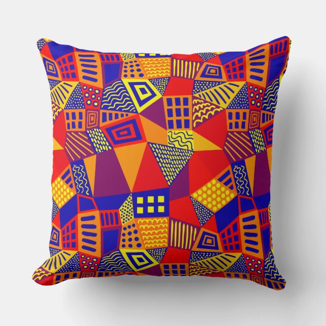 Coussin Segmenté Abstrait 070717 - Couleurs 01 (Recto)