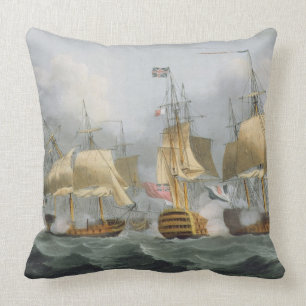 Coussin Seigneur Howe dans la Reine Charlotte, cassant