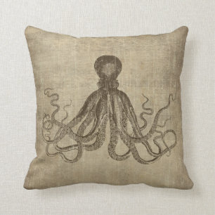 Coussin Seigneur vintage Bodner Octopus Triptych