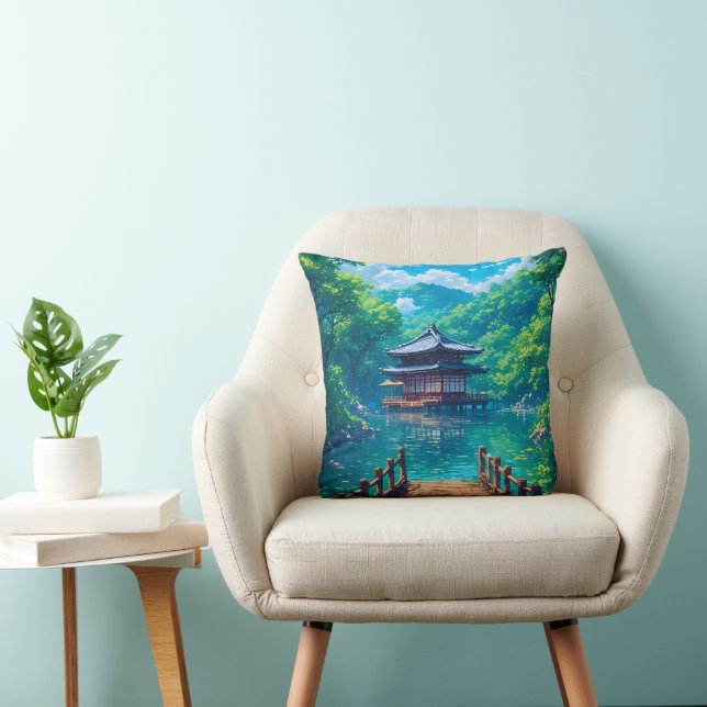 Coussin (Seijaku no Kohan) - Sérénité au bord du lac (Chaise)