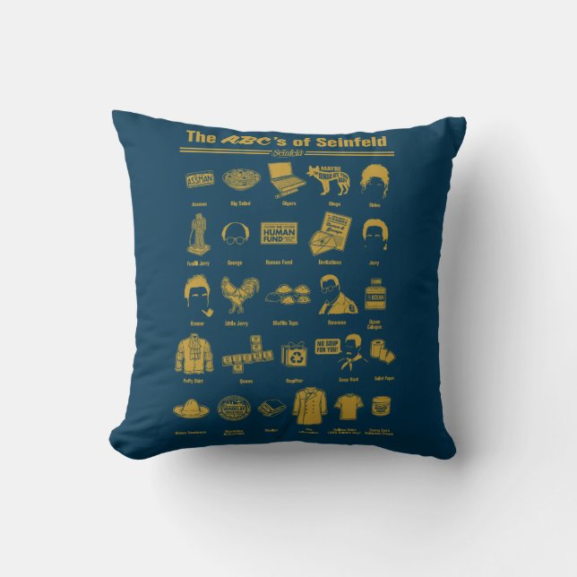 Coussin Seinfeld | ABC de Seinfeld Infographie (Recto)