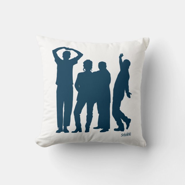 Coussin Seinfeld | Graphique de silhouette de groupe (Recto)