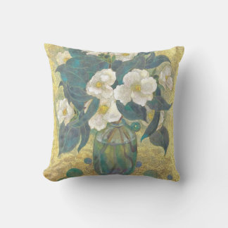 Coussin Seisui: Azure Bloom - Luminous Camellia