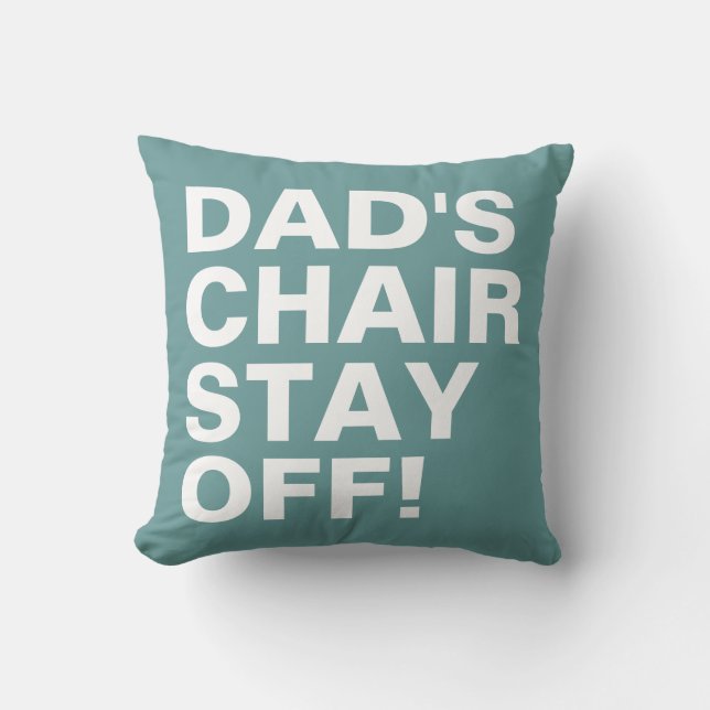 Coussin Séjour de la chaise du papa outre de bleu d'océan (Recto)