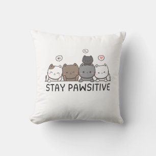 Coussin Séjournez à la mode - Amoureux des chats mignon