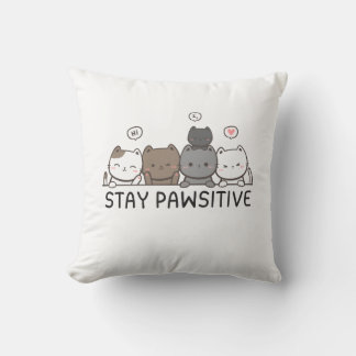 Coussin Séjournez à la mode - Amoureux des chats mignon