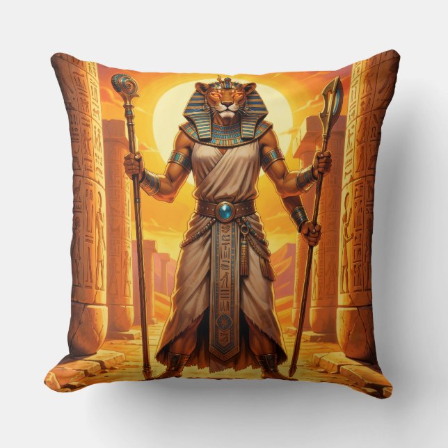 Coussin Sekhmet – Löwenköpfige Kriegsgöttin (Recto)