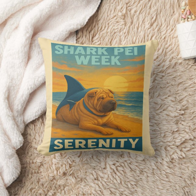 Coussin Semaine du requin Pei : Sérénité (Couverture)