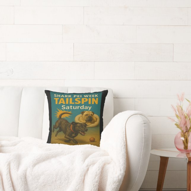 Coussin Semaine du requin Pei : Tailspin samedi (Canapé)
