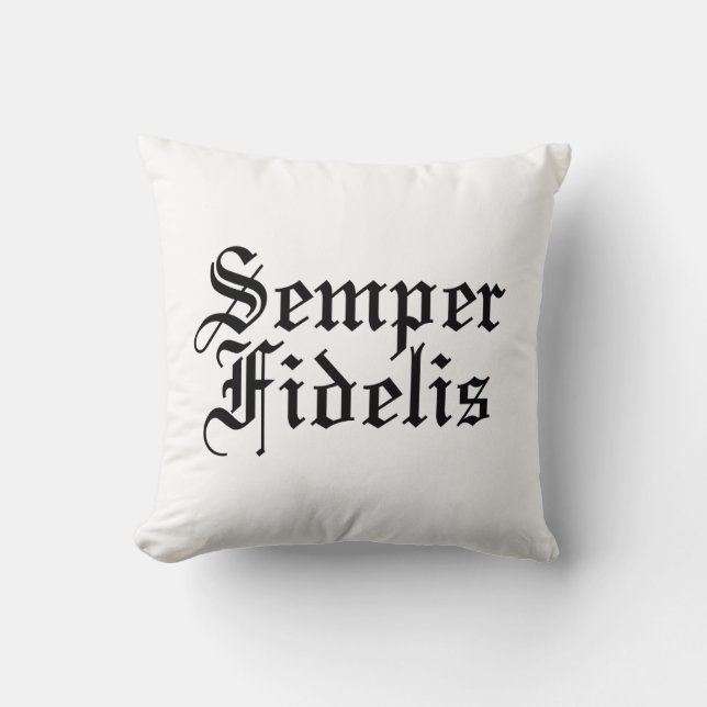 Coussin Semper Fidelis - Expression latine (Recto)