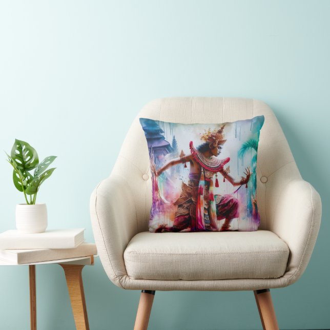 Coussin Senja Tari : Danse crépusculaire à Bali (Chaise)