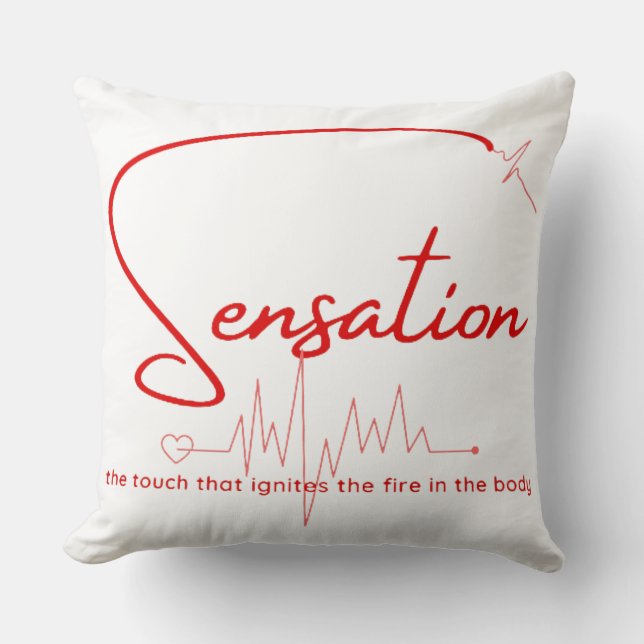 Coussin Sensation Pouls Ligne du Cœur (Recto)