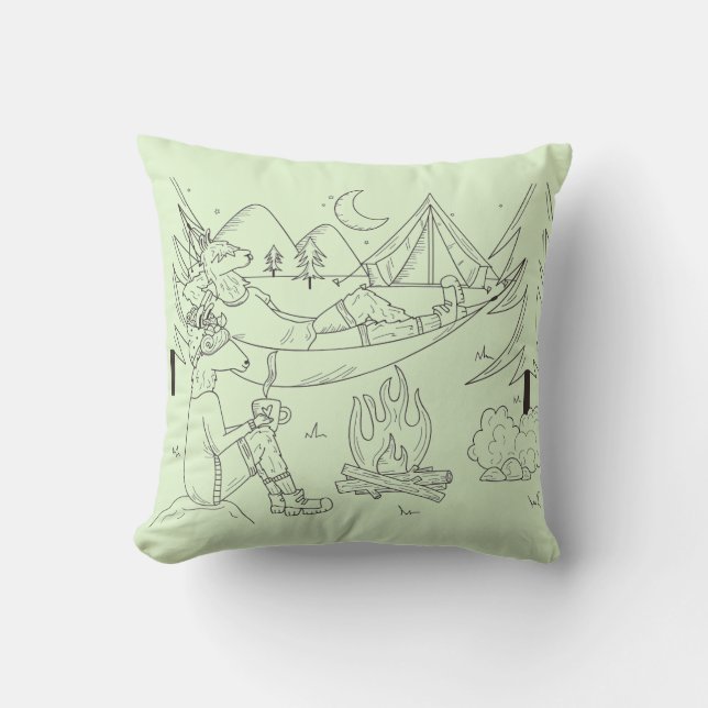 Coussin Sensations de menthe de nuit étoilée de Trailpaca (Recto)
