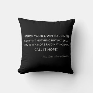 Coussin Sense And Sensibility Quote I