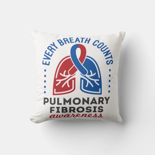 Coussin Sensibilisation à la fibrose pulmonaire Chaque res (Recto)