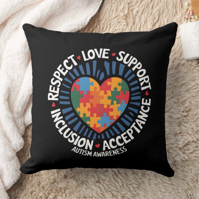 Coussin Sensibilisation à l'autisme Respect autistique Amo (Couverture)