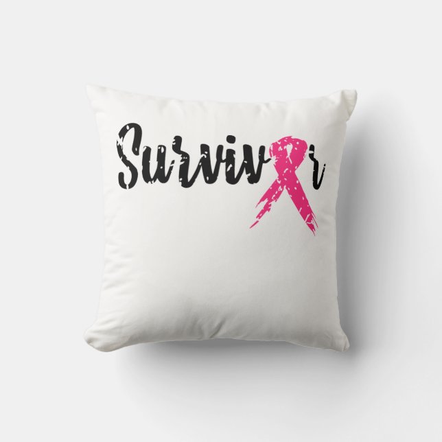 Coussin Sensibilisation au cancer du sein des survivants (Recto)