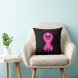 Coussin Sensibilisation au cancer du sein Survivant au rub