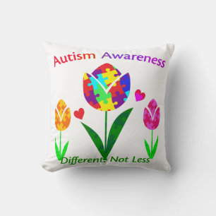 Coussin Sensibilisation sur l'autisme Tulip
