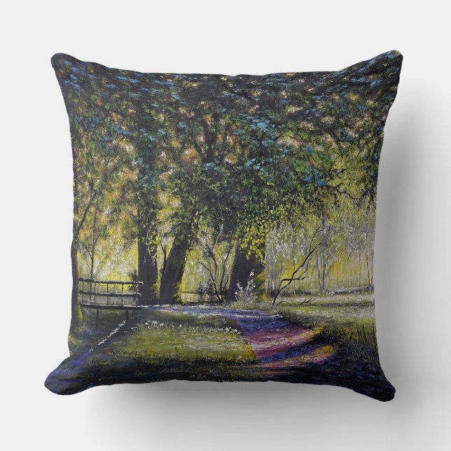 Coussin Sentier à travers la campagne" (Recto)
