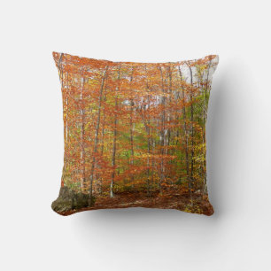 Coussin Sentier Automnal Tacheté de Soleil à Laurel Hill P