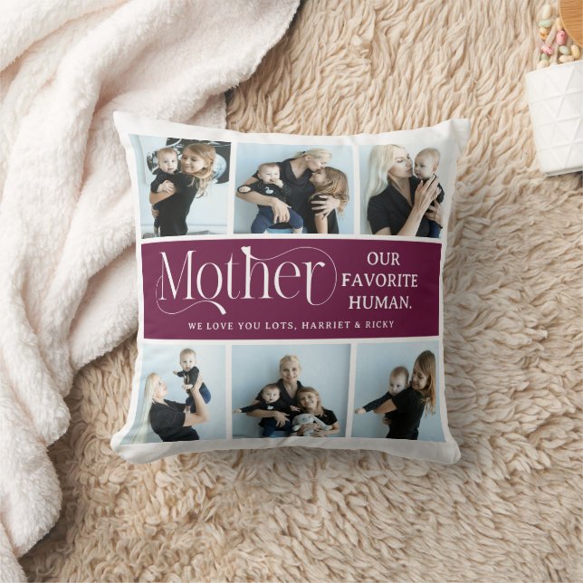 Coussin Sentimental Photo Collage Mom Keepsake  (Couverture)