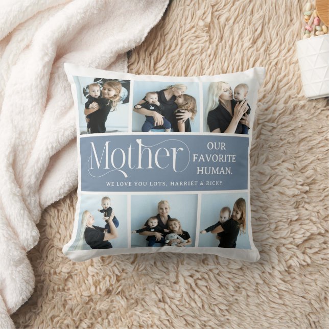 Coussin Sentimental Photo Collage Mom Keepsake  (Couverture)