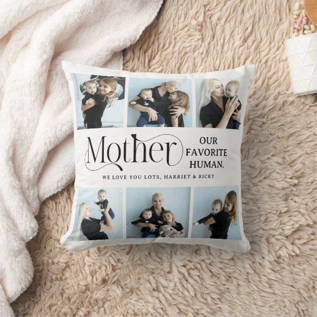 Coussin Sentimental Photo Collage Mom Keepsake  (Couverture)