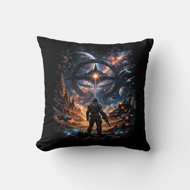 Coussin Sentinelle de la Porte des Étoiles (Recto)