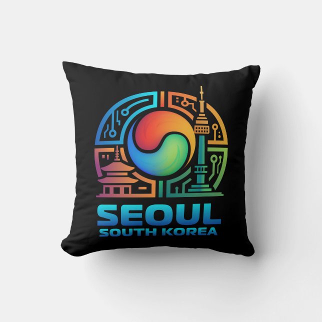Coussin Séoul Corée du Sud (Recto)