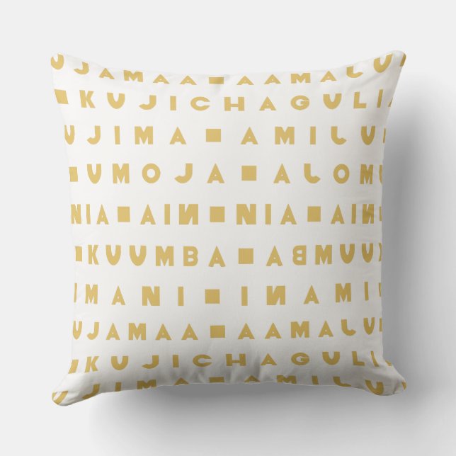 Coussin Sept jours de Kwanzaa (Verso)