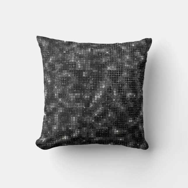 Coussin Séquin Look Black Glam Sparkine (Recto)