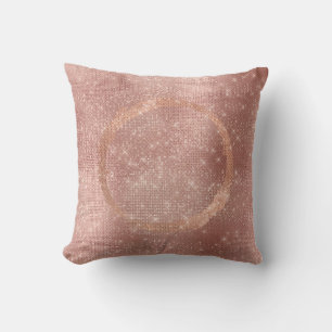 Coussin Séquin rond rose rose