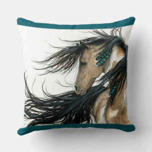 Coussin Sérénité du cheval Majestic par AmyLyn Bihrle
