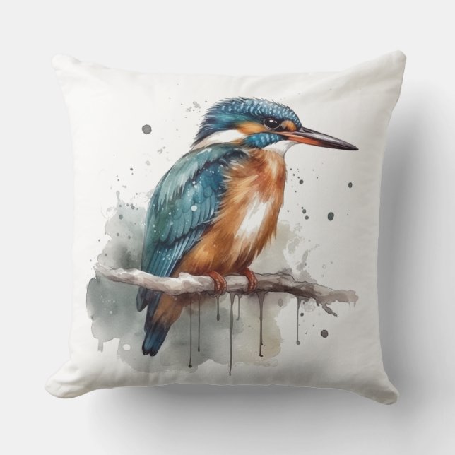 Coussin Sérénité du martin-pêcheur (Recto)
