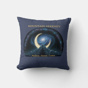 Coussin Sérénité Montagnarde Méditation Cosmique. Lune Cro