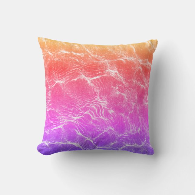 Coussin Sérénité océanique : Mesmerizing Aqua Design (Recto)