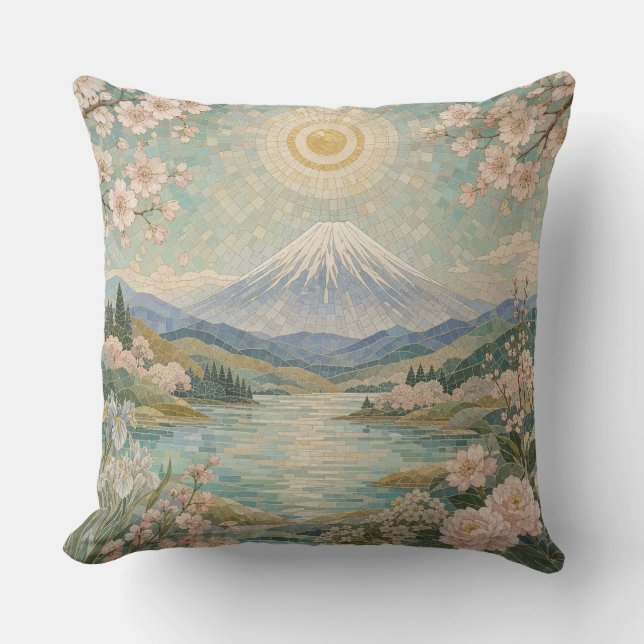 Coussin Sérénité printanière mosaïque (Recto)