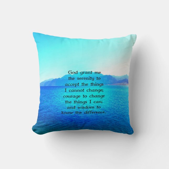Coussin Serenity Prayer (Recto)