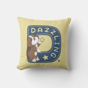 Coussin Série Alphabet : "D" Illustration Beagle éblouissa