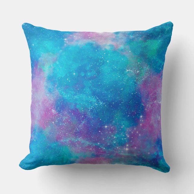 Coussin Série Conception de Galaxie Peinte 3  (Recto)